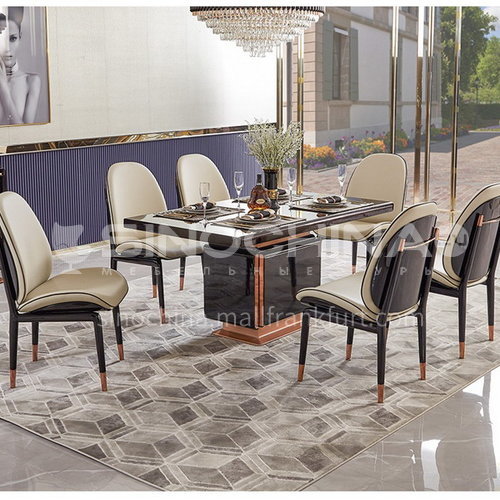 BJ-M1 living room high-end postmodern light luxury Italian style simple rectangular dining table
